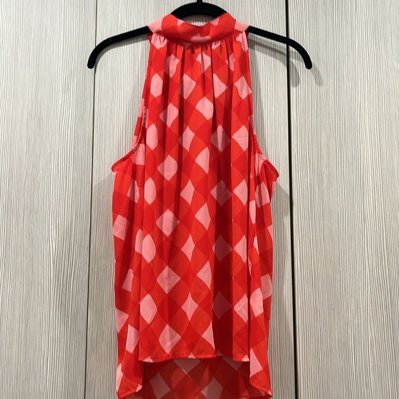 J.Crew Factory‎ Gingham Halter Top | Pink & Red | Size 6 | Excellent - Picture 2 of 8